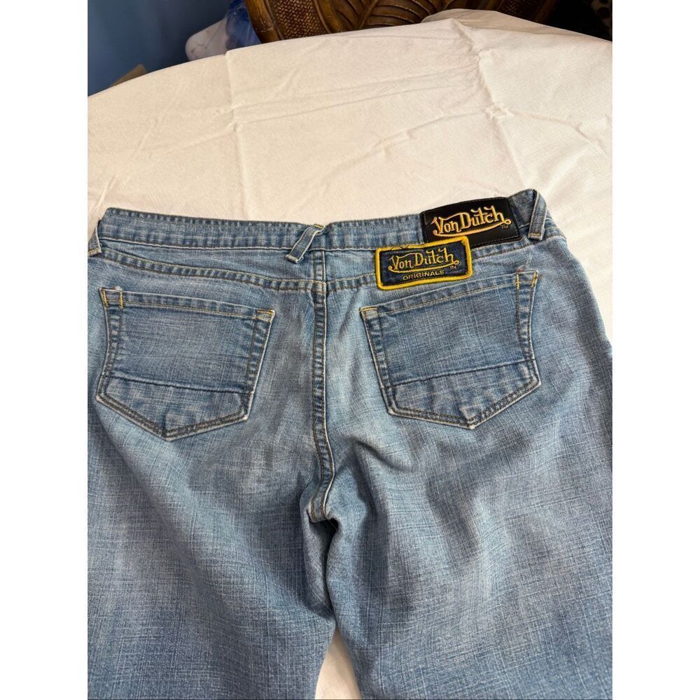 Von Dutch Originals Vintage Y2K Flare Light Wash Bootcut Denim Jeans Size 31